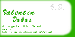 valentin dobos business card